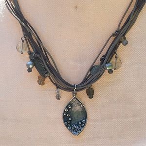 Elegant Multi-Strand Gray Necklace